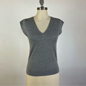 RHIE Grey Merino Wool Sweater Vest in Grey